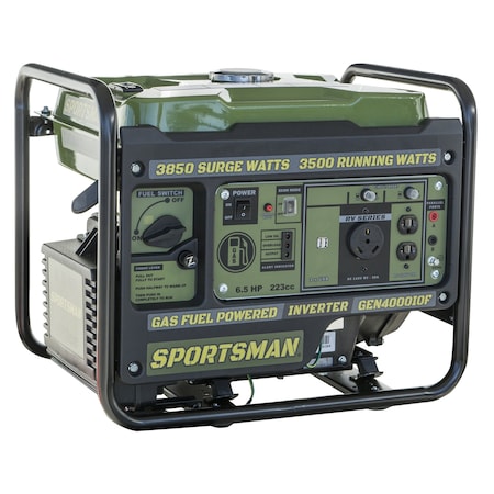 Sportsman Portable and Inverter Generator, Gasoline, 3,500 W Rated, 3,850 W Surge, Recoil Start, 120V AC GEN4000IOF